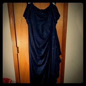 R&M Richards Ciffon Cowl Bodice Dress